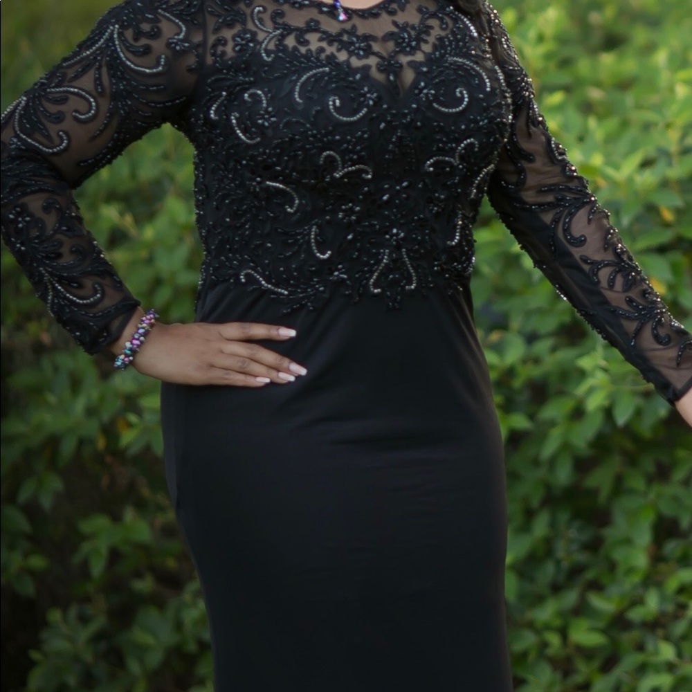 Authentic Terani Couture Dazzling Beaded Dress
